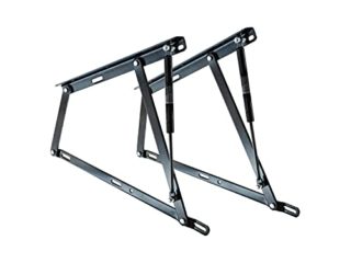 Cuens asesores en descanso - Juego de 2 bisagras para canapés abatibles 150cm con 2 resortes brida de 1250N - Antiruido - Fácil montaje