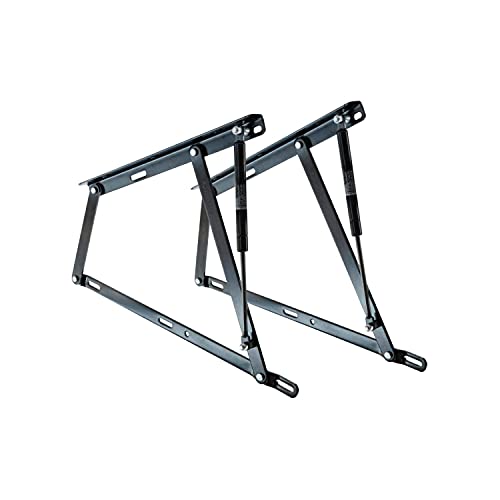 Cuens asesores en descanso - Juego de 2 bisagras para canapés abatibles 150cm con 2 resortes brida de 1250N - Antiruido - Fácil montaje