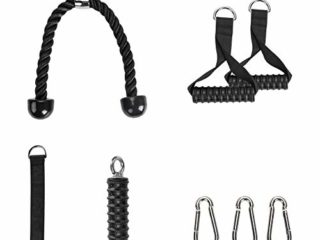 Cuerda para Tríceps,Pull Down Cuerda Equipo,Asas de Repuesto para Correa de Ejercicios,fitness, barra recta para antebrazo rodillo de muñeca para levantamiento rizos de bíceps,equipo de entrenamiento