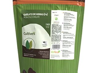 CULTIVERS Quelato de Hierro Fertilizante Ecológico de 1 Kg. Reverdeciente anticlorosis. Nutriente Fundamental para Las Plantas (6% Fe-EDDHA orto orto 4,8 % ). Force Fe
