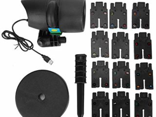 Cuque Venta Loca 4pcs LED Perlas Decoración navideña Diapositivas Proyector Luces, 12 Diapositivas Luces de proyección, Impermeable para Navidad Jardín Halloween Corredor Balcón Acción de