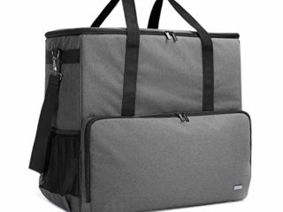 CURMIO Bolsa para Computadora de Escritorio, Bolsa de Almacenamiento para el Ordenador, Caja de Torre, Teclado, Bolsa de Viaje para Computadora y Accesorios, Gris.