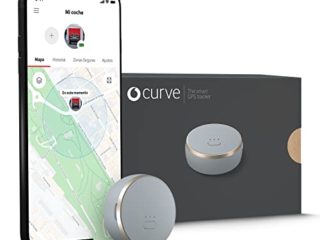 Curve, Localizador GPS Inteligente, Mini Dispositivo Ligero con Rastreo Ilimitado Desde tu Móvil para tu Coche, Bolso, Perro, Llaves y Mochila - Requiere Suscripción