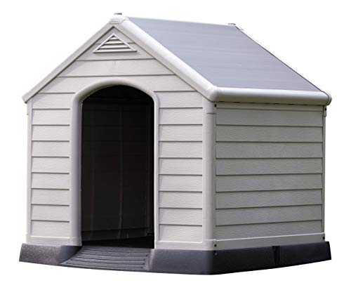 Curver 221088 Caseta de Perro, 95 x 99 x 99 cm, Color Gris