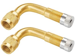 CYWVYNYT 2 Unidades de extensión de válvula de 90 Grados, de Cobre, Adaptador de válvula Angular, extensión de válvula de neumático, para Coche, Moto, Bicicleta o Scooter
