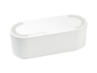 D-Line EU/CTUSMLW/SW Caja Organizadora de Cables, fabricada en ABS resistente a la electricidad, Caja para guardar, ocultar y organizar cables de manera eficiente - Pequeña, Blanco