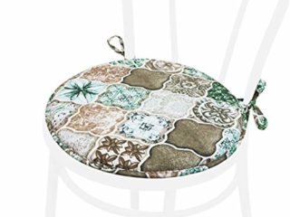 DALIA58 - Cojín redondo de azulejos de cerámica gótica suave para silla universal, lavable