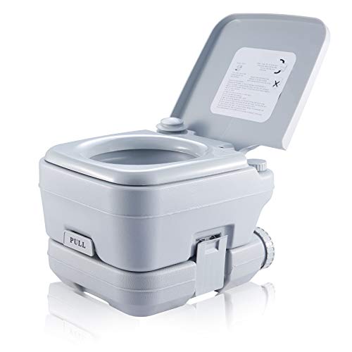 DARTMOOR Inodoro Portátil con Tanque Extraíble Inodoro para Camping Capacidad 180KG WC Químico Portátil para Campamento, Viaje y Caravana (10L)