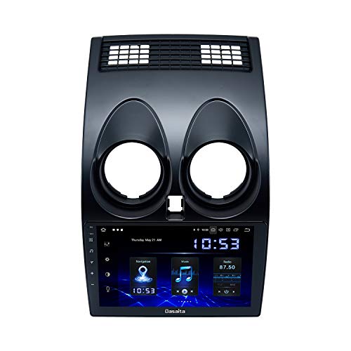 Dasaita 9" Andoid 10.0 1 DIN Autoradio BT eingebautes Carplay Zum Qashqai J10 2008-2014 Autoradio mit Navi WiFi Dab+ Lenkradkontrolle FM/Am Android Auto