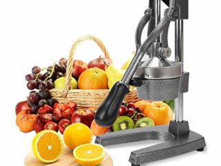 DAWOO Exprimidor De CíTricos Profesional - Exprimidor Manual De CíTricos Y Exprimidor De Naranja - Exprimidor De LimóN De Metal - Exprimidor Manual De Naranja(Gris)