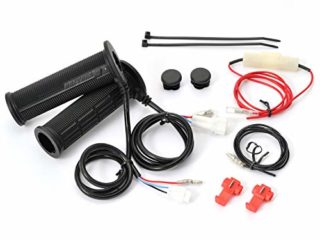 DAYTONA Puños calefactables para moto, interruptor integrado de 4 niveles, 22,2 mm, acabado abierto
