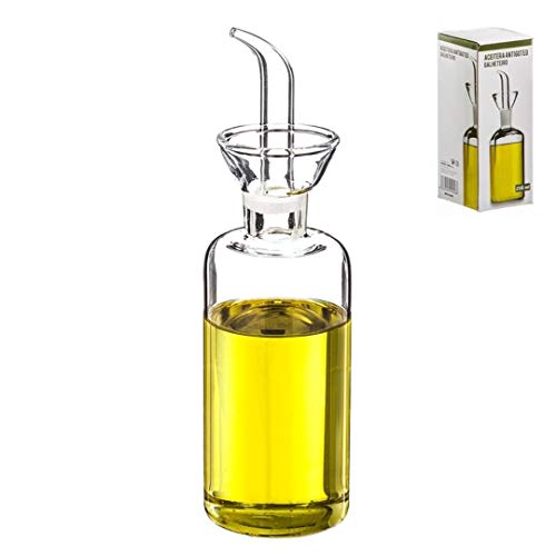 Dcasa - Aceitera de cristal antigoteo 250 ml en caja