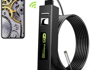 DDENDOCAM Cámara de endoscopio WiFi de 3.9 mm 1200P HD Cámara de inspección IP67 Cámara de Serpiente de endoscopio a Prueba de Agua con 6 LED para teléfono Android iPhone (1M)