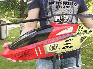 DDTETDY, Súper Divertido 3.5 Canales Helicóptero 85CM RC Helicóptero Gigante Grande al Aire Libre con Gyro Luz LED Radio Control Remoto Carga Aviones Eléctricos Drone Principiante, Niños, Niñas Regal