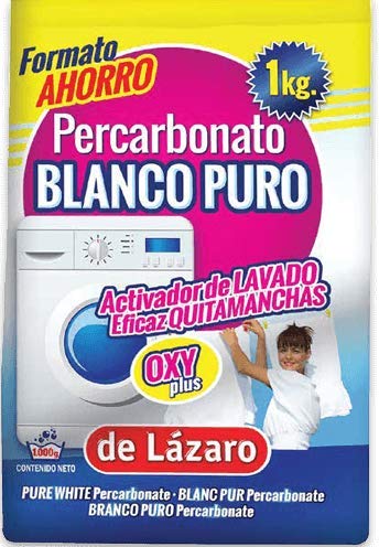 De Lazaro Activador De Lavado De Ropa, Percarbonato Blanco Puro - 1 Kg