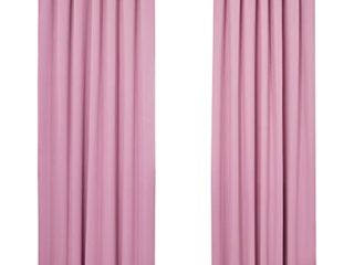 Deconovo Cortinas Dormitorio Aislantes Termicas Salon Modernas Opacas Gruesa Decoración Hogar con Trabillas 140 x 200 cm Rosa