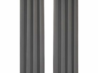 Deconovo Cortinas Salon Dormitorio Opacas Termicas aislantes Frio y Calor para Habitacion con Ojales 2 Piezas 140x245 cm Gris Claro