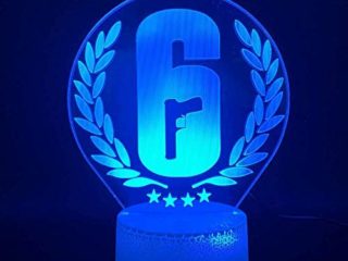 Decoración del hogar Rainbow Six Siege Night Lamp LED Touch Sensor Color Changing Child Kids Gift Game Table Night Light Rainbow 6 A-1752
