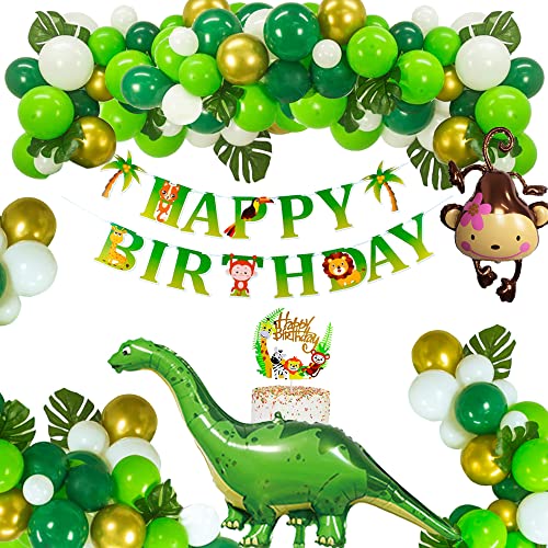 Decoracion Dinosaurios Cumpleaños, Globos de Cumpleaños Dinosaurios Niño con Globos Dinosaurios Grande, Selva Dinosaurios Fiesta de Decoración Cumpleaños para Adornos Fiesta Cumpleaños Infantil