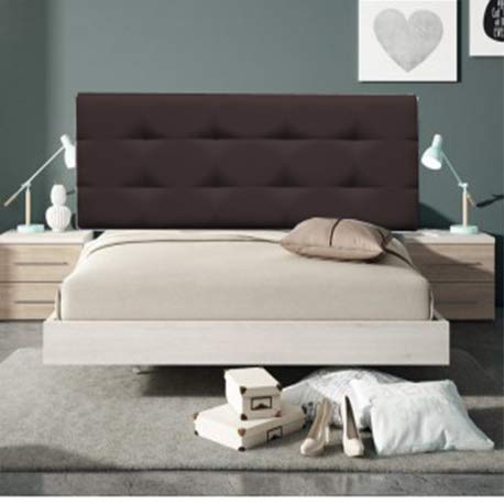 Decorquality Cabecero Cama tapizado Polipiel Mod. Texas Big 90 135 150 165 180 2000 (Marron wengue, 90 * 70)