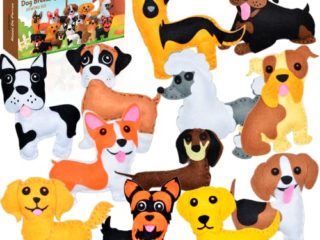 DeFieltro Razas De Perros - Kit Costura Niños y Adultos para Hacer Manualidades Infantiles – Set de Costura Niñas para Aprender a Coser – Juego Maletin Costura Infantil