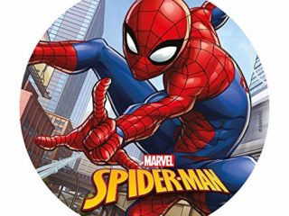 Dekora- Decoracion Tartas de Cumpleaños Infantiles En Disco de Oblea de Spiderman, multicolor, 20 centímetros (114367)