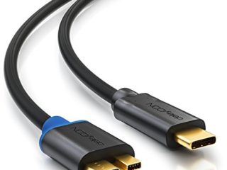 deleyCON 0,5m Cable USB 3.0 - Tipo de Conector 3.1 - USB C a Micro USB - 5 Gbit/s Cable de Carga Cable de Datos por Ejemplo Smartphone Tableta Notebook Cargador - Negro