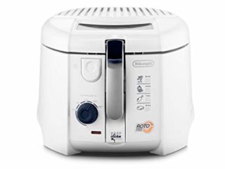 DeLonghi F28311.W1 Freidora, 1.2 L, rotativa, 1800 W, 0 Decibeles, Acero Inoxidable, plástico, Blanco
