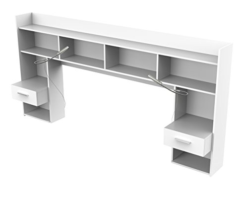 Demeyere 155027 Cuna con LED con Chicago 222 x 109 x 38 cm con Varios estantes Color Blanco