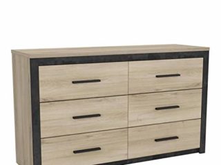 Demeyere Comoda 6 cajones habitacion Matrimonio Dormitorio Estilo Industrial Salon contemporaneo 77x129x42 cm