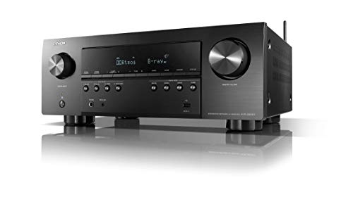 Denon - AVR-S960H - modelo 2020 - Receptor AV de 7,2 canales 8K Ultra HD (90 W x 7). Diseñado para videojuegos, reproducción de música, audio y vídeo 3D, Alexa + HEOS, color negro