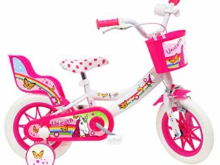 Denver Unicorn Bicicleta, Niños, Blanco-Rosa, 12" (30,5 cm)