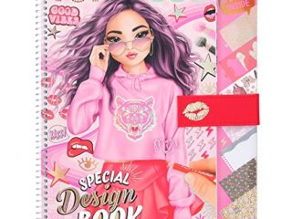 Depesche- Libro para Colorear de TopModel, con Plantillas, Arco de Patrones y Muchos Accesorios, Aprox. 29,5 x 23,7 x 1,5 cm, Multicolor, única (11611)