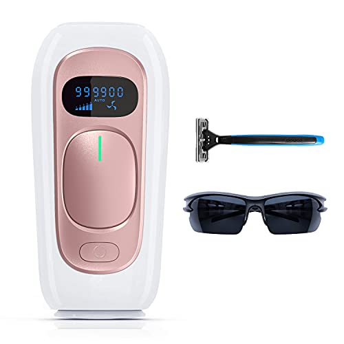 Depiladora Luz Pulsada IPL, 999,900 Flashes Sistemas de Depiladora laser Indoloro Dispositivo Profesional para Piernas, Cara, Cuerpo, Bikini, Axilas, Regalos Originales para Mujer.