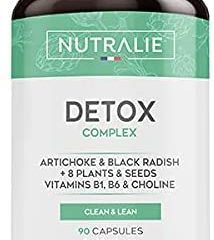 Detox Potente Diurético y Depurativo | Plan Detox Vegano | Con Alcachofa, Rábano Negro +8 Plantas y Semillas | Con vitamina B6 que contribuye al metabolismo energético normal | 90 Cápsulas Nutralie