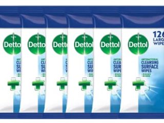 Dettol, toallitas anti-bacterianas para limpiar superficie, 756 piezas [empaque puede variar]