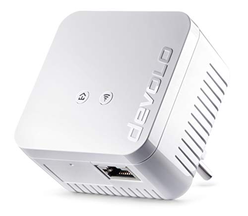 Devolo dLAN 550 WiFi - Adaptador Powerline, adaptador de red PLC, 1 puerto LAN, WiFi Booster, WiFi Move, Color Blanco