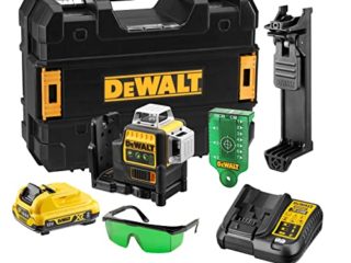 Dewalt DCE089D1G-QW DCE089D1G-QW-Láser autonivelante de 3 lineas de 360º-Incluye batería DW 10,8V Litio-Verde, Negro/Amarillo, 1, Set de 2 Piezas