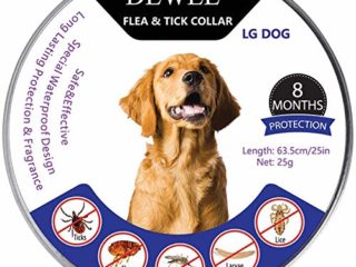 Dewel Collar Antiparasitos Perro/Gato contra Pulgas,Garrapatas y Mosquitos,Tamaño Ajustable e Impermeable para Mascota Pequeño Mediano Grandes