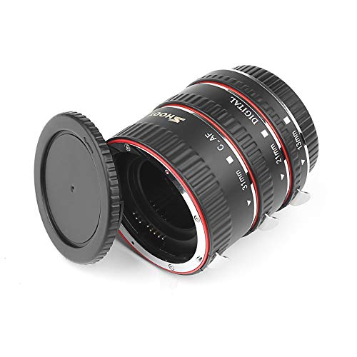 D&F AF Enfoque Automático Tubo de Extensión Macro Set Extreme Close-Ups para Canon EOS EF EF-S Lente Cámaras Réflex Digitales como Canon 7D,500D,600D,700D,1100D,5D Mark II III, Rebel T2i,T3i,T5i