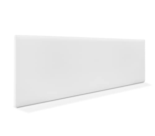 DHOME Cabecero de Polipiel o Tela AQUALINE Liso cabeceros Cabezal tapizado Cama Lujo (Polipiel Blanco, 105cm (Camas 80/90/105))