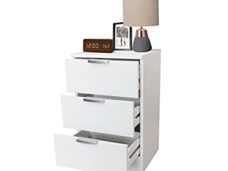 DHOME Mesita de Noche 2 o 3 cajones, Sinfonier 6 cajones, sinfonier + mesilla, Cama Dormitorio Color Blanco Cambrian Roble Posibilidad Pack Conjunto (Mesita 3 cajones 1 ud, Blanco)