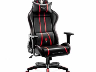 Diablo X-One 2.0 Silla Gaming Gamer Oficina Sillon de Ordenador Reposabrazos Ajustables Cuello/Cojín Lumbar Diseño Ergonómico Rojo Normal (L)