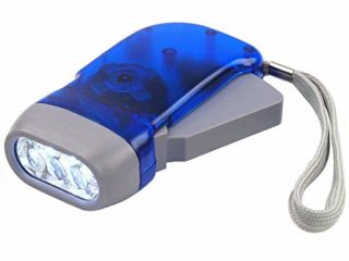 DIGIFLEX Linterna eléctrica 3 LED de Mano sin Pilas con manivela de Viento para Acampada de Supervivencia