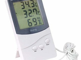 DIGIFLEX Termómetro Digital para Interior y Exterior con 2 Sensores de Alarma para Tiempo y Temperatura - da
