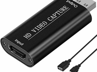 DIGITNOW! Convertidor De Captura De Vídeo, HDMI A USB 2.0 Convertidor Video Audio1080P 30FPS HD Dispositivo De Transmisión,para Edite Video/Juego/Transmisión