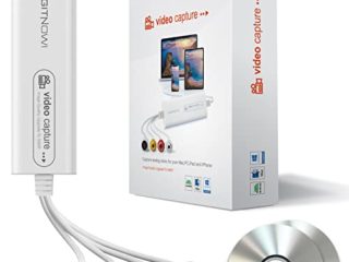 DIGITNOW! Tarjeta de Captura de Video USB 2.0, VHS VCR TV to DVD Converter, Compatible con Mac OS X PC Windows 7 8 10