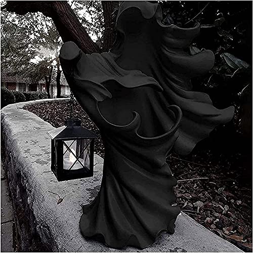 Dingyue The Ghost Looking for Light Infierno Messenger con linterna Bruja Resina Farol Adorno de Halloween Lámpara decorativa interior
