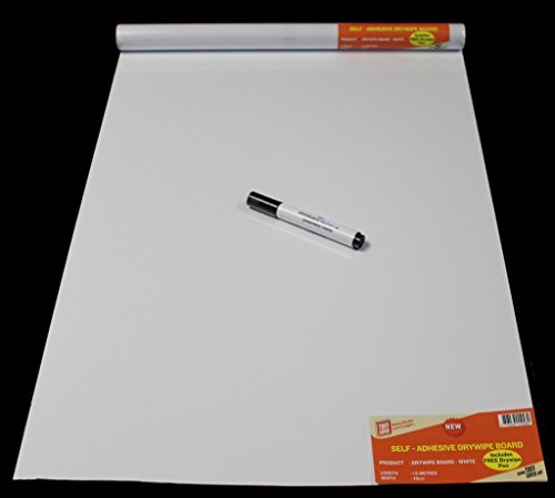 Dintex Lámina Autoadhesiva Decorada, Vinilo, Blanco, 45 cm x 1,5 m