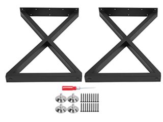 Dioche - 1 par de Patas de Mesa de Metal, Patas de Muebles, Patas de Mesa de Hierro Forjado, Modernas Patas de Mesa Baja, Bricolaje, piernas en Cruz, Forma de X, para Comedor, cafetería, Bar